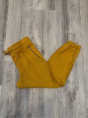 Jules & Leopold Medium Mustard Linen Blend Jogger Pants